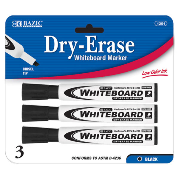 Black Drt Erase Markers